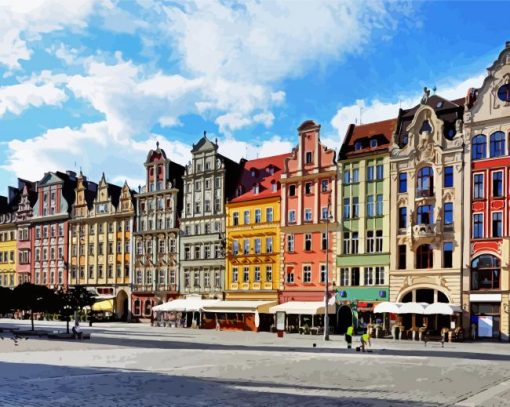 Market Square Wroclaw Poland paint by numbers