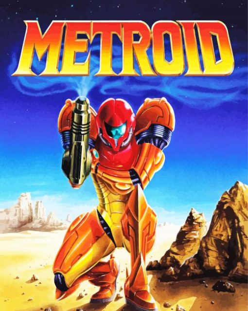 Metroid Game paint by number