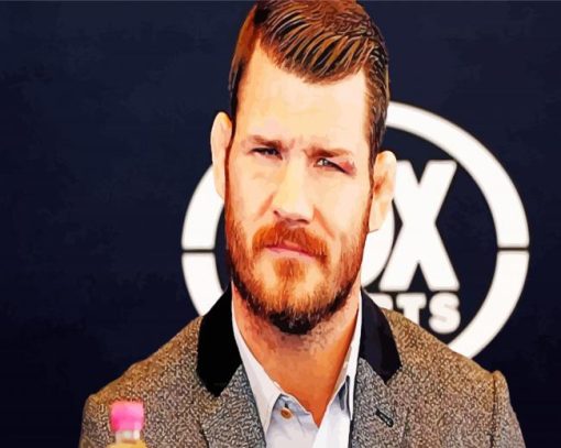 Micheal Bisping paint by numbers