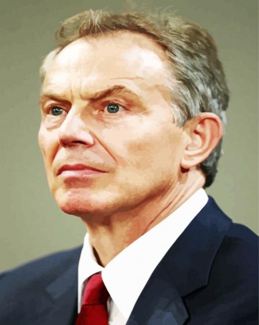 Minister Tony Blair paint by numbers