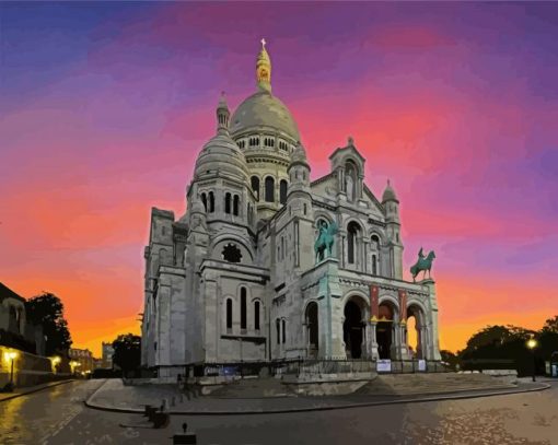 Montmartre Basilica Sacre Coeur paint by number