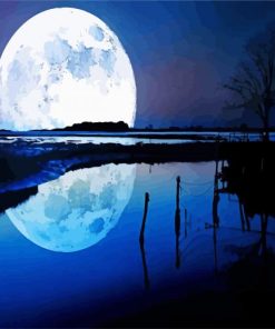 Moonlight Reflection paint by number