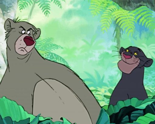 Mowgli And Baloo paint by number