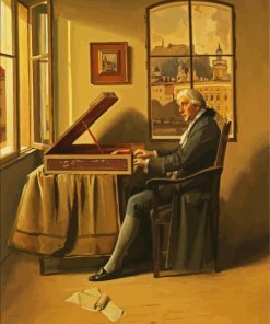 Mozart Playing Piano paint by number