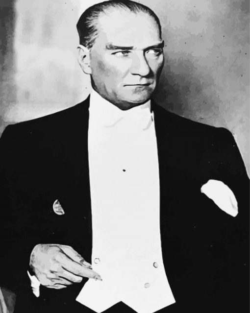 Mustafa Kemal Ataturk President Of Turkey paint by numbers