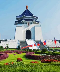 National Chiang Kai Shek Memorial Hall Teipei paint by numbers