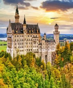 Neaschwanstein Castle In Bavaria Germany paint by numbers