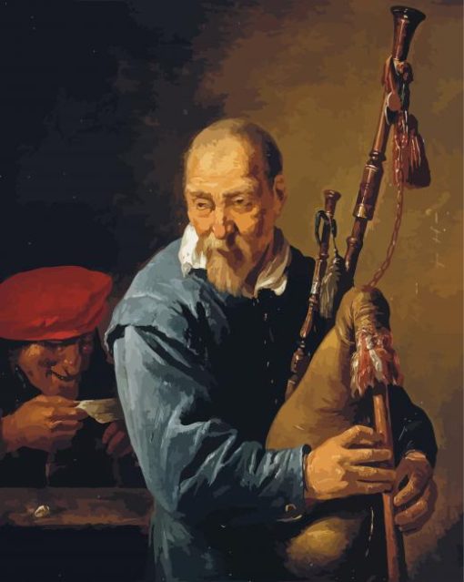 Old Bagpipe Player paint by numbers