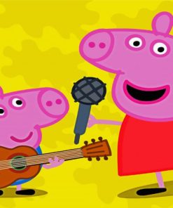 Peppa Pigs Musicians paint by number