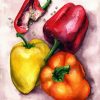 Peppers Vegetables paint by numbers