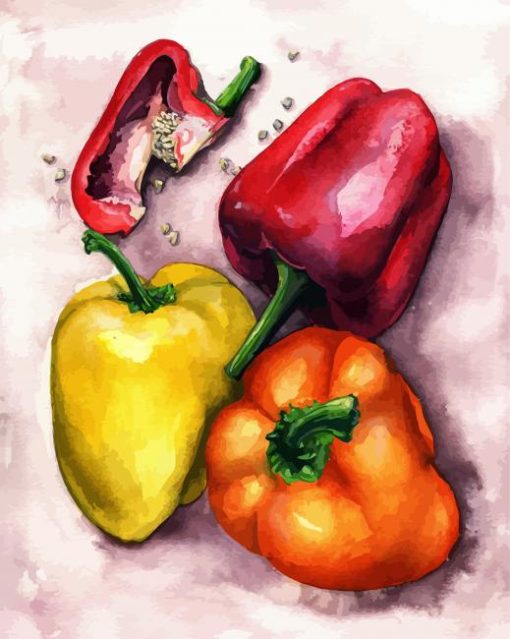 Peppers Vegetables paint by numbers