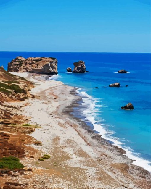 Petra Tou Romiou Cyprus paint by number