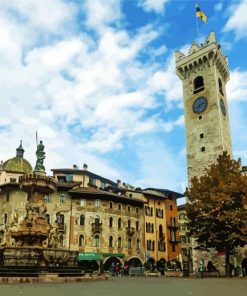 Piazza Duomo Trento Trentino paint by number