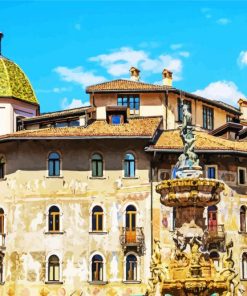 Piazza Duomo Trento Trentino paint by number