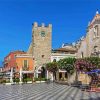 Piazza Aprile Taormina paint by numbers