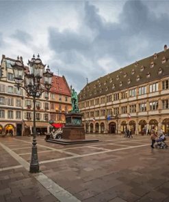 Place Gutenberg Strasbourg paint by number