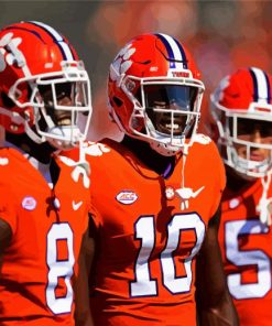 Players Clemson Tigers Football paint by number