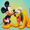 Pluto And Mickey Mouse paint by number