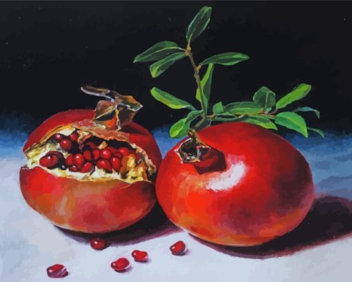 Pomegranate Fruit paint by numbers