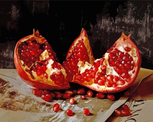 Pomegranate Still Life paint by numbers