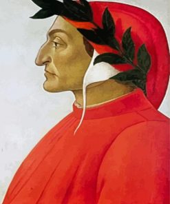 Portrait Of Dante By Botticelli paint by numbers