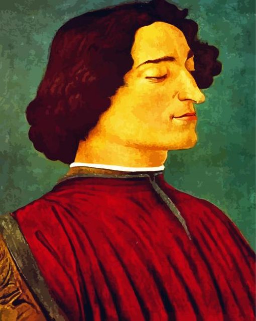 Portrait Of Giuliano De Medici By Botticelli paint by number