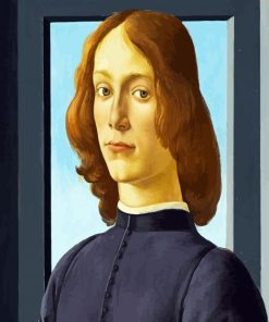 Portrait Of A Young Man Holding A Roundel paint by number