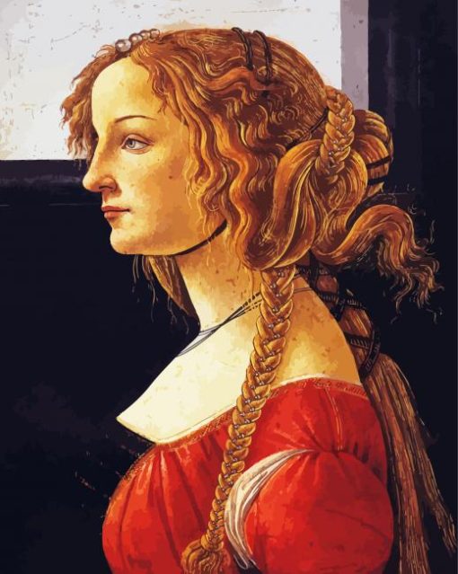 Portrait Of A Young Woman Botticelli paint by number