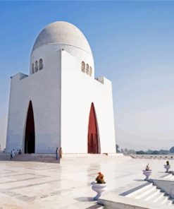 Quaid E Azam Mausoleum Karachi paint by number