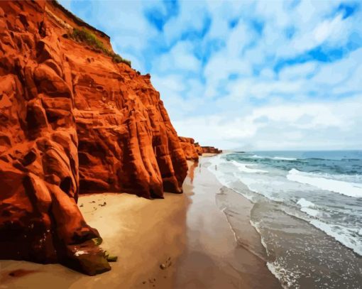 Quebec Beach paint by number