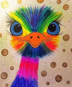 Rainbow Emu Bird paint by number