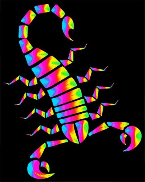 Rainbow Scorpion paint by numbers