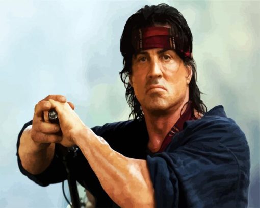 Rambo Film paint by number