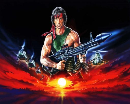 Rambo Movie paint by number