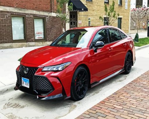 Red Toyota Avalon paint by numbers