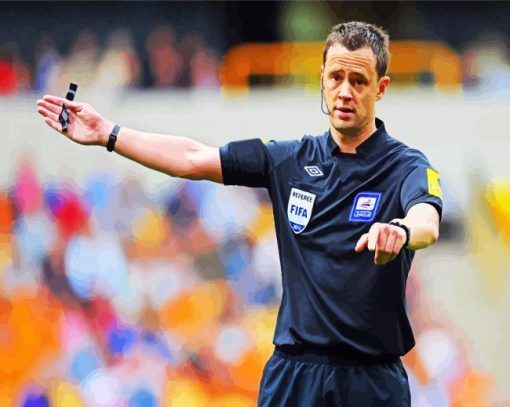 Referee Stuart Attwell paint by numbers