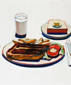 Roast Beef Dinner By Thiebaud paint by numbers