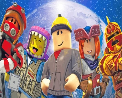 Roblox Game Characters paint by numbers