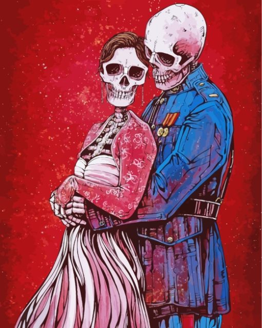 Romantic Skeleton paint by numbers