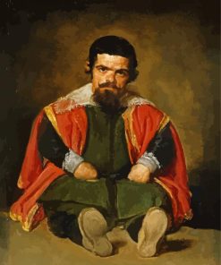 Sebastian De Morra By Velazquez paint by number