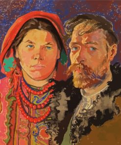 Self Portrait With Wife Wyspianski paint by numbers