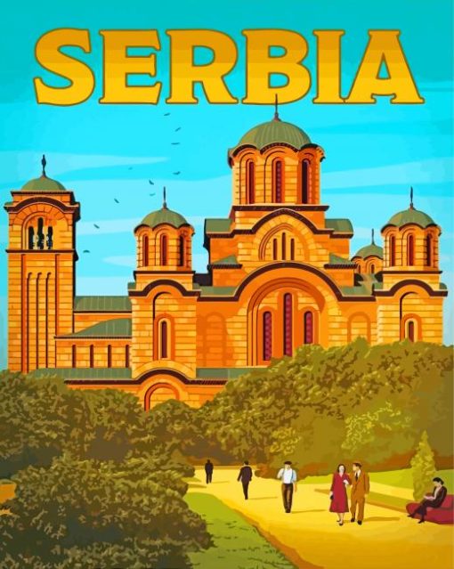 Serbia Poster paint by number