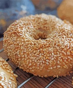 Sesame Bagel paint by number