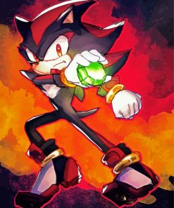 Shadow The Hedgehog Art paint by numbers