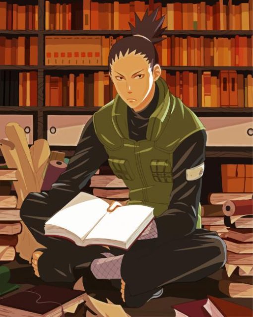 Shikamaru Reading Book paint by number