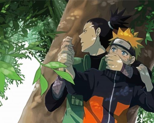 Shikamaru And Naruto paint by number