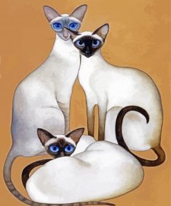 Siamese Family paint by number