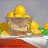 Silver Bowl Lemons paint by numbers