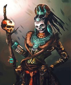 Skull Jester paint by number