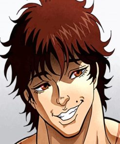 Smiling Baki The Grappler paint by number